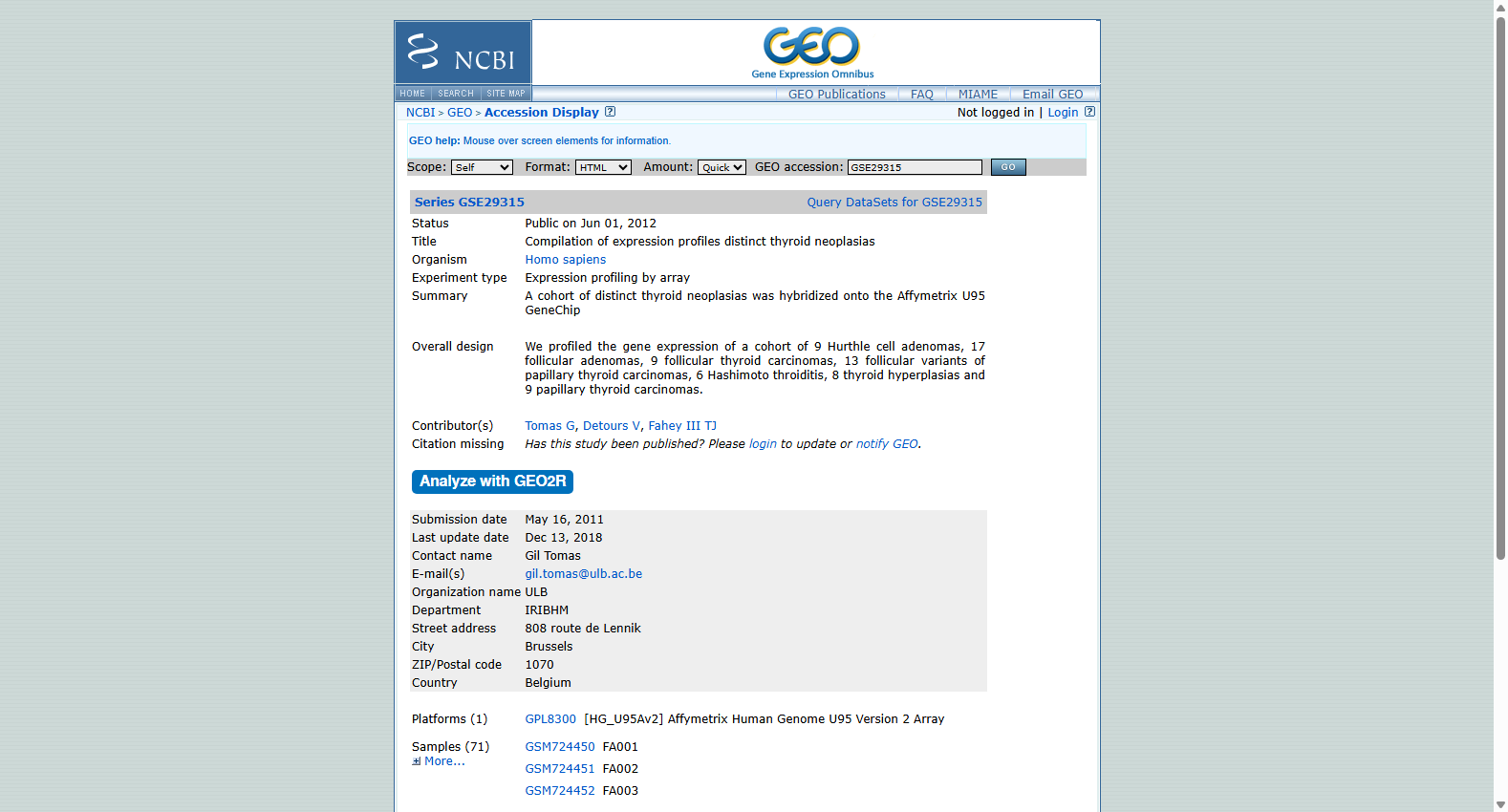 GSE29315桥本甲状腺炎表达谱