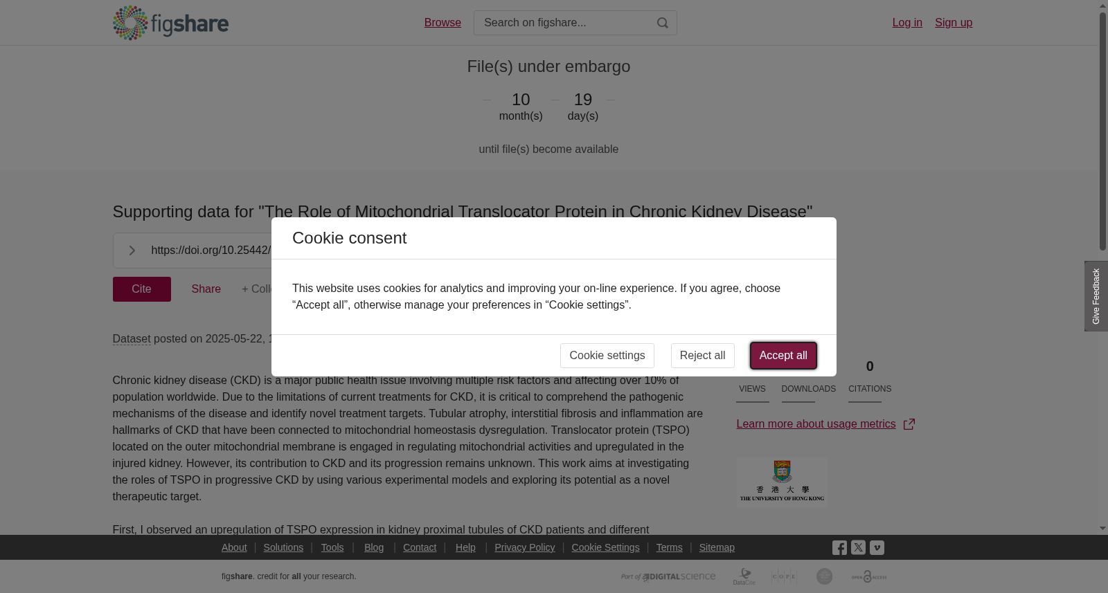支持“线粒体转运蛋白在慢性肾病中的作用”研究的数据