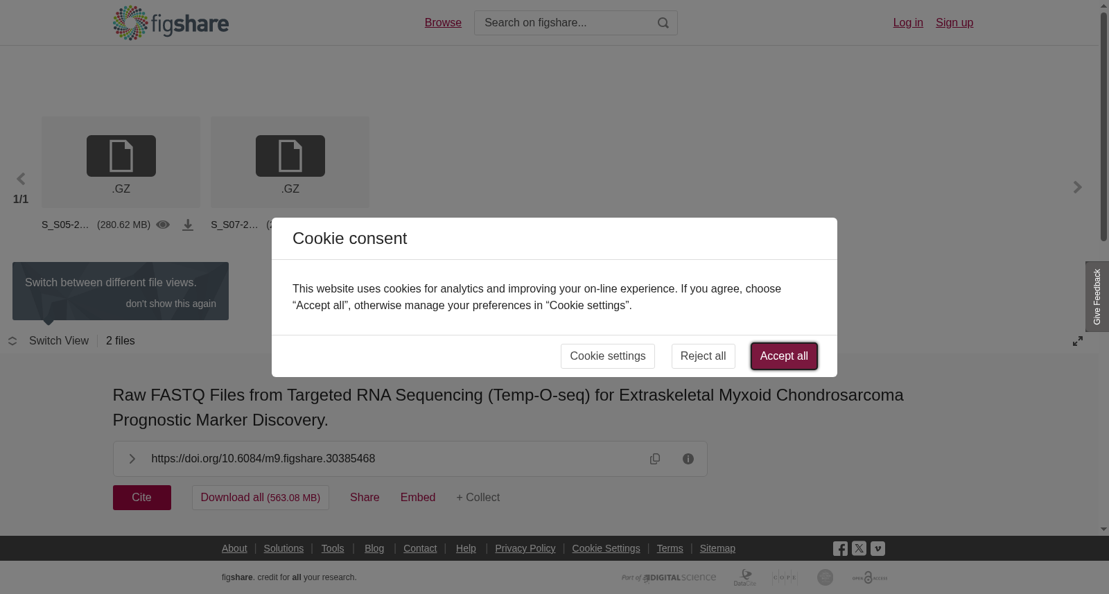 骨外黏液样软骨肉瘤预后标志物发现靶向RNA测序（Temp-O-seq）原始FASTQ文件数据集