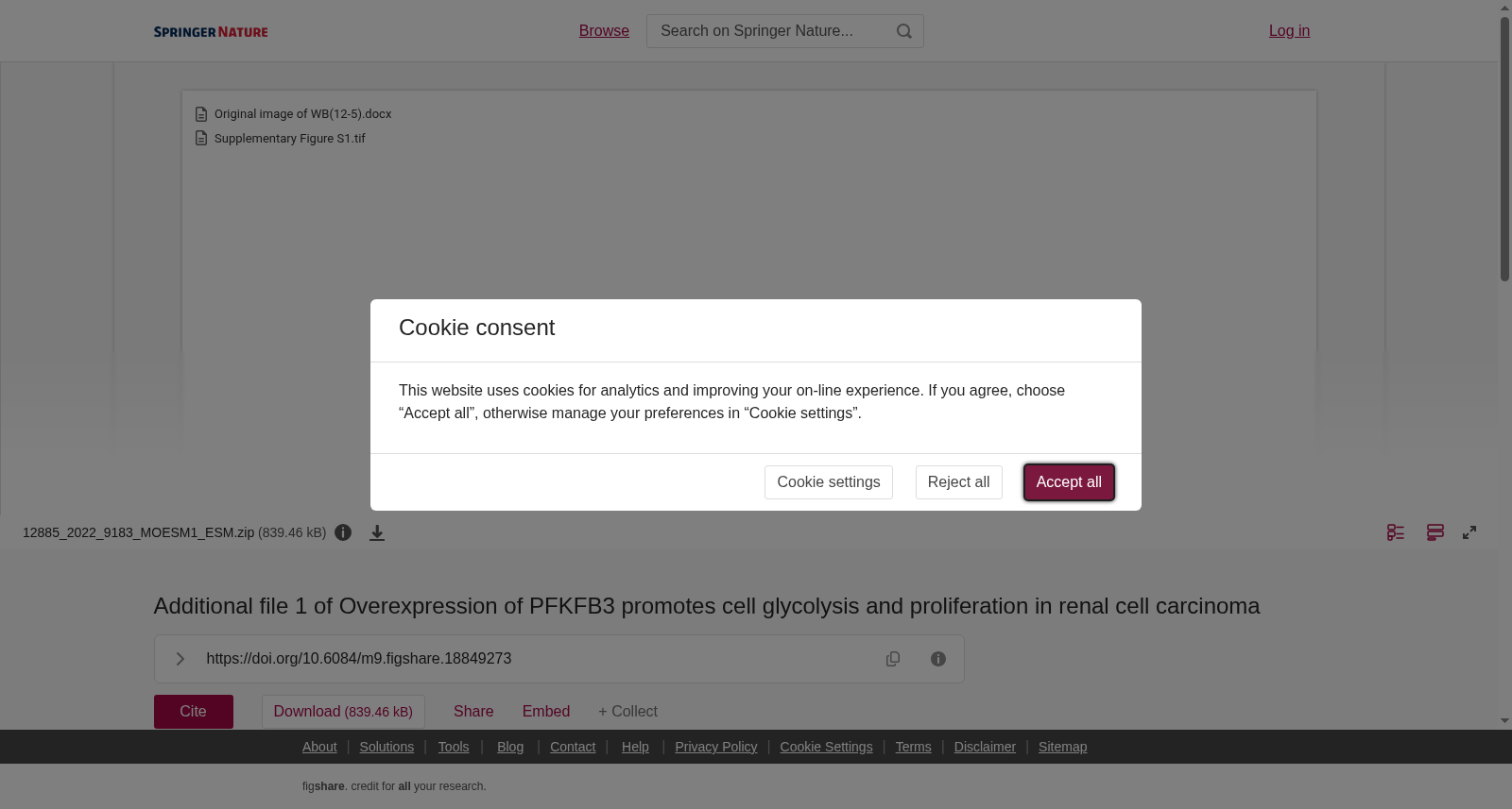 PFKFB3过表达促进肾细胞癌细胞糖酵解和增殖的补充文件1