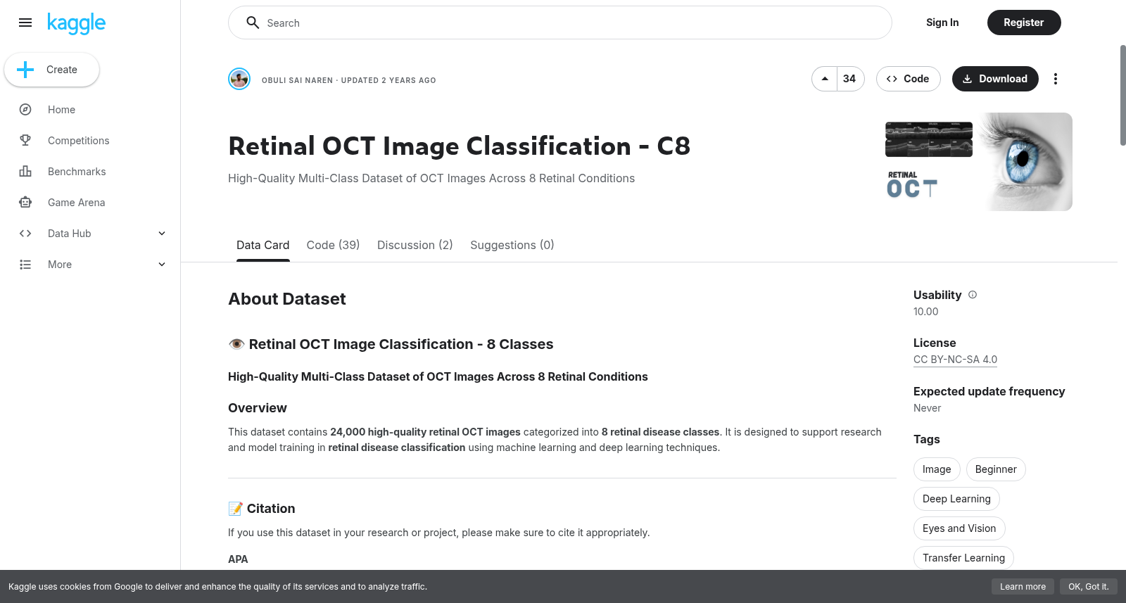 Retinal OCT C8黄斑裂孔数据