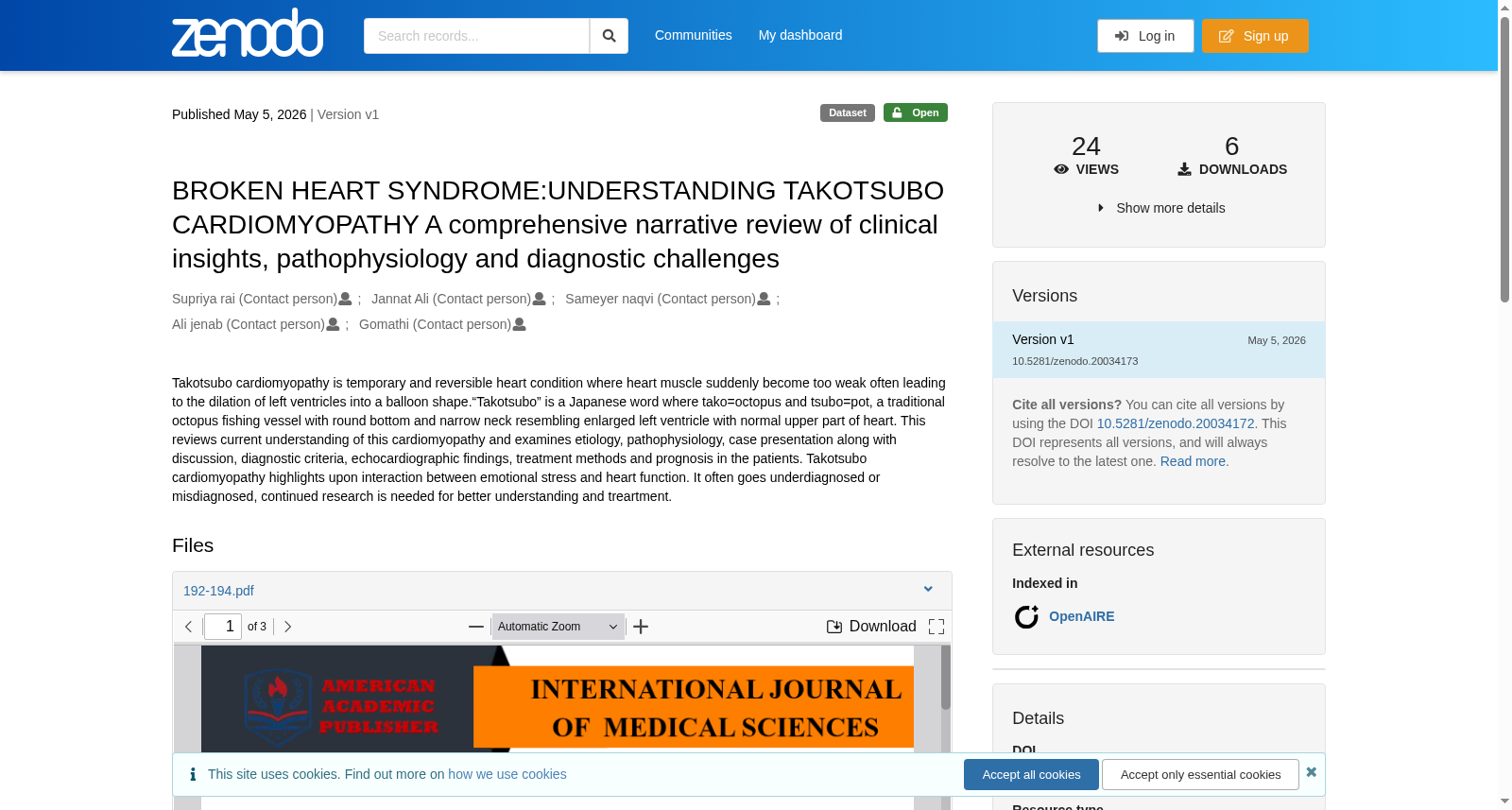 心碎综合征：理解Takotsubo心肌病的临床见解、病理生理学和诊断挑战综述
