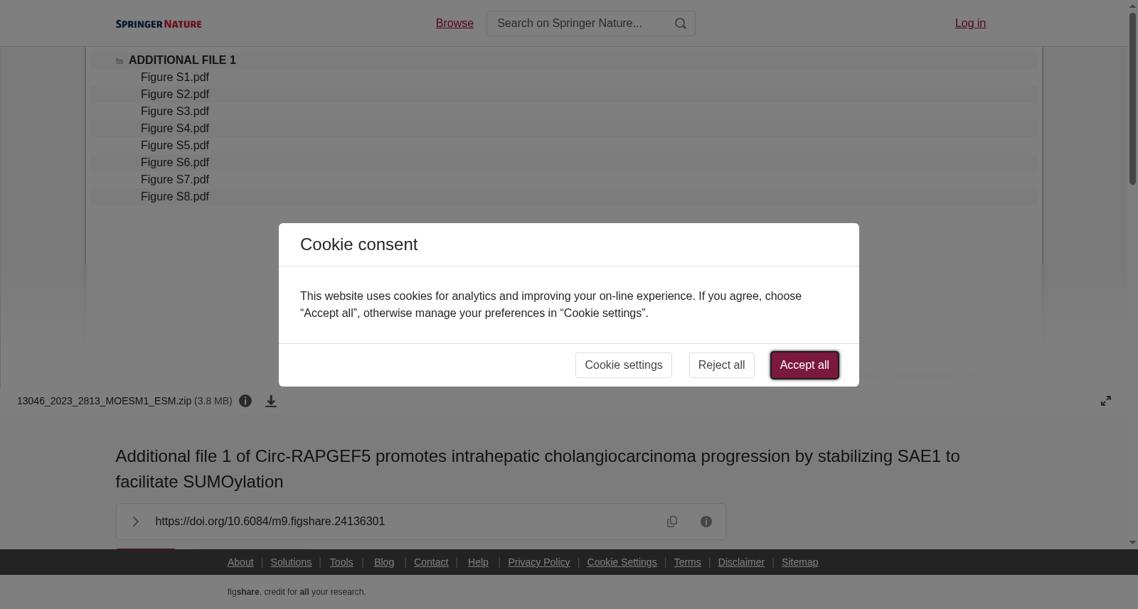 Circ-RAPGEF5促进肝内胆管癌进展通过稳定SAE1以促进SUMO化的附加文件1