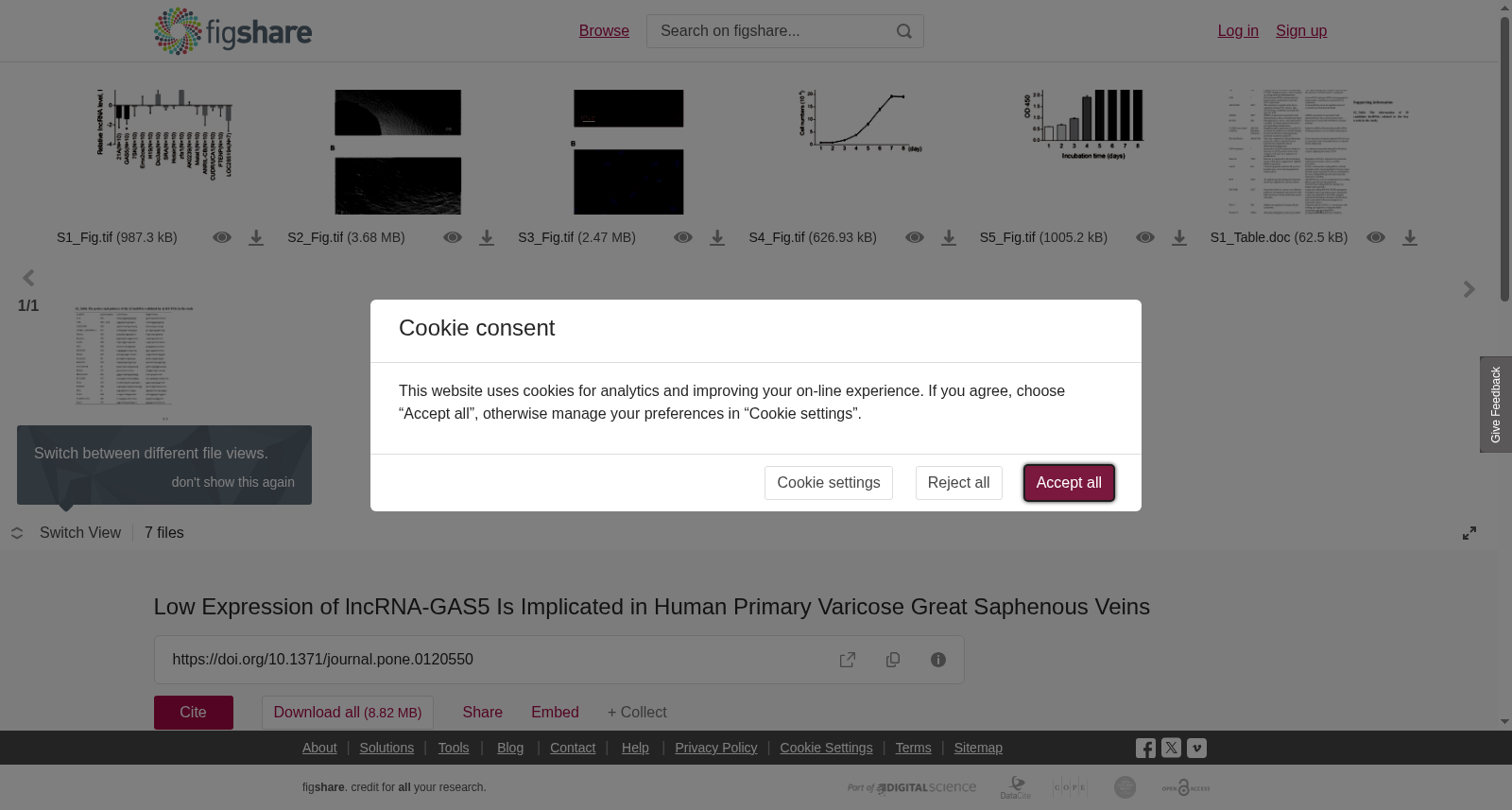 lncRNA-GAS5低表达与人类原发性大隐静脉曲张相关数据集
