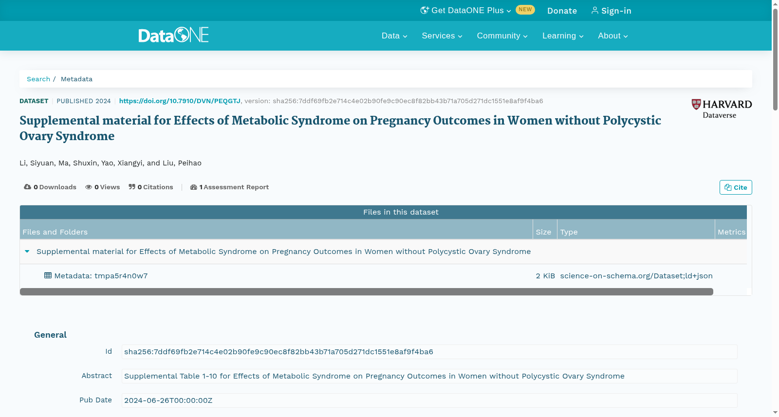 代谢综合征对非多囊卵巢综合征女性妊娠结局影响的补充材料
