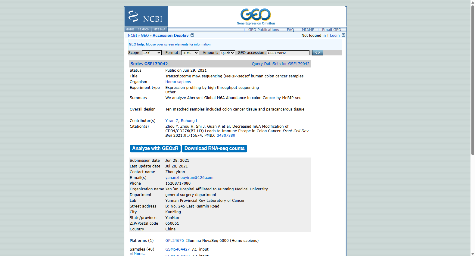 GEO 艾迪生病患者外周血单个核细胞DNA甲基化数据集 (GSE179042)