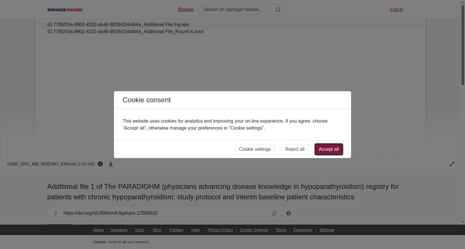 PARADIGHM登记研究慢性甲状旁腺功能减退症患者基线特征补充文件1